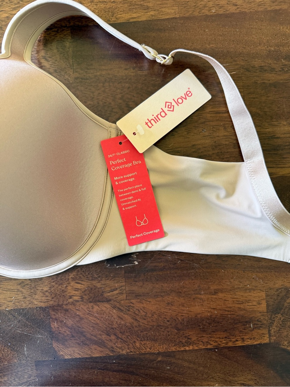 NWT ThirdLove Classic Perfect Coverage Bra Size 34F/Taupe